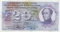 Suiza 20 Francs - Guillaume-Henri Dufour - Silver thistle - 10-02-1971 - Serial 78Z