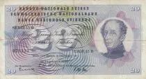 Suiza 20 Francs - Guillaume-Henri Dufour - Silver thistle - 18-12-1958 - Serial 15B