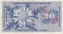 Suiza 20 Francs - Guillaume-Henri Dufour - Silver thistle - 1954 - P.46a