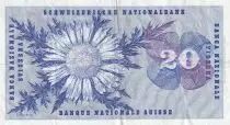 Suiza 20 Francs - Guillaume-Henri Dufour - Silver thistle - 1954 - P.46a