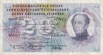 Suiza 20 Francs - Guillaume-Henri Dufour, silver thistle - 1961 - Serial 28G