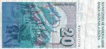 Suiza 20 Francs - Horace-B&eacute;n&eacute;dict de Saussure - ND (1992) - P.55j