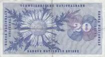 Suiza 20 Francs, Guillaume-Henri Dufour, silver thistle - 1972 - F - P.46t - Serial 86 M