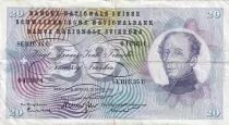 Suiza 20 Francs, Guillaume-Henri Dufour, silver thistle - 30-03-1963 - Serial 35U