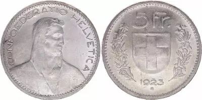 Suiza 5 Francs Guillame Tell,  Arms - 1923