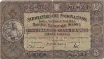Suiza 5 Francs William Tell - 16-10-1947 - Serial 33 E