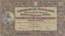 Suiza 5 Francs William Tell - 22-02-1951 - Serial 50 Y