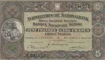 Suiza 5 Francs William Tell - 31-08-1946 Serial 29 S  - VF - P.11h