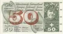 Suiza 50 Francs Chica joven -Recogida de manzanas - 10-02-1971 - Firma 45