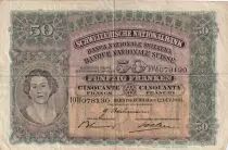 Suiza 50 Francs Woman\'s head - 12-12-1941 - Serial 10W