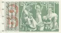 Suiza 50 Francs Young girl - Harvesting apple - 1955 - P.47a - Serial 2W