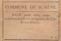 Sumène Bon de Commune - 1791