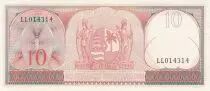 Suriname 10 Gulden, Femme et Panier de fruits - 1963 - S&eacute;rie LL