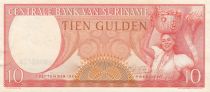 Suriname 10 Gulden, Femme et panier de fruits - 1963