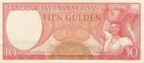 Suriname 10 Gulden, Femme et panier de fruits - 1963