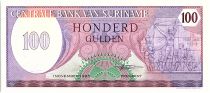 Suriname 100 Gulden,  Révolution du 25 février 1980 - 1985 - Neuf - P.128 b