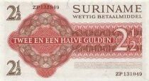 Suriname 2 1/2 Gulden - 1967 - Remplacement - P.117