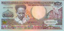 Suriname 250 Gulden Anton De Kom - Toucan et fleurs - 1988