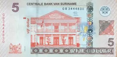 Suriname 5 Dollars - Bank - Gran-Rio Sula - 2012 - UNC - P.162