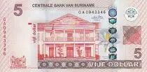 Suriname 5 Dollars Banque - Gran-Rio Sula - 2012