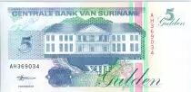 Suriname 5 Gulden,  Activité forestière - 1998 - Neuf - P.136 b