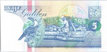 Suriname 5 Gulden,  Activité forestière - 1998 - Neuf - P.136 b