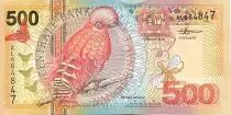 Suriname 500 Gulden Bird: Guianan Cock-of-the-rock - 2000