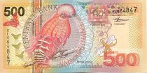 Suriname 500 Gulden Oiseaux: rouge-brun - 2000