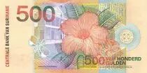 Suriname 500 Gulden Oiseaux: rouge-brun - 2000