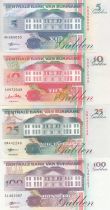 Suriname Set of 4 banknotes from Peru - 5 to 100 Gulden 1996-1998