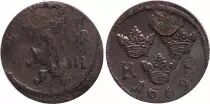 Svezia 1/6 Ore Carl XI - Armoiries - 1669