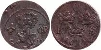 Svezia 1/6 Ore Carl XI - Armoiries - 1670