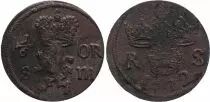Svezia 1/6 Ore Carl XI - Armoiries - 1672