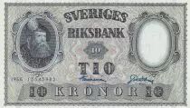 Svezia 10 Kronor - Roi Gustaf Vasa - 1956 - UNC - P.43b