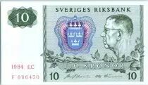 Svezia 10 Kronor Roi Gustaf VI - 1984