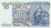 Svezia 10 Kronor Svea - Old Riksbank - 1968 - UNC - P.56