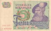 Svezia 5 Kronor - Gustav Vasa - Varieties years and serials - F to VF