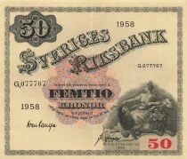 Svezia 50 Kronor - Mother Svea - 1958 - P.44