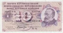 Svizzera 10 Francs - Gottfried Keller - Carnation Flowers - 05-01-1970 - Serial 65H