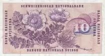 Svizzera 10 Francs - Gottfried Keller - Carnation Flowers - 05-01-1970 - Serial 65H