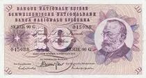 Svizzera 10 Francs - Gottfried Keller - Carnation Flowers - 07-02-1974 - Serial 90G