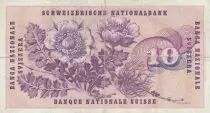 Svizzera 10 Francs - Gottfried Keller - Carnation Flowers - 07-03-1973 - Serial 88M