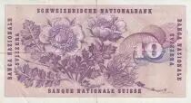 Svizzera 10 Francs - Gottfried Keller - Carnation Flowers - 10-02-1971 - 72O