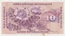 Svizzera 10 Francs - Gottfried Keller - Carnation Flowers - 26-10-1961 - Serial 23Z