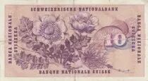 Svizzera 10 Francs - Gottfried Keller - Carnation Flowers - 29-11-1956 - Serial 10N