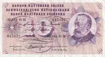 Svizzera 10 Francs 1967 - Gottfried Keller, Carnation Flowers - 07-02-1974 - Serial 95H