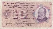 Svizzera 10 Francs 1967 - Gottfried Keller, Carnation Flowers - 26-10-1961 - Serial 24Q