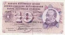 Svizzera 10 Francs 1971 - Gottfried Keller, Carnation Flowers - Serial 72 Q
