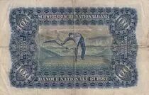 Svizzera 100 Francs - Woman portrait - Farmer - 1944 - Serial 13Z - P.35r