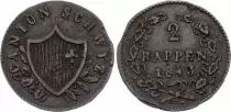 Svizzera 2 Rappen - Canton de Schwyz - 1843